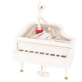 thumbnail image 1 of Music Box,Delicate White Music Box Dancing Girl Music Box White Music Box Finely Tuned Performance, 1 of 5