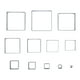 thumbnail image 4 of Troquel de punzonado de cuero, 12 piezas cuadrados de corte de cuero molde para recortar cuero herramienta troqueladora confiable y duradera NikouMX herramienta, 4 of 8