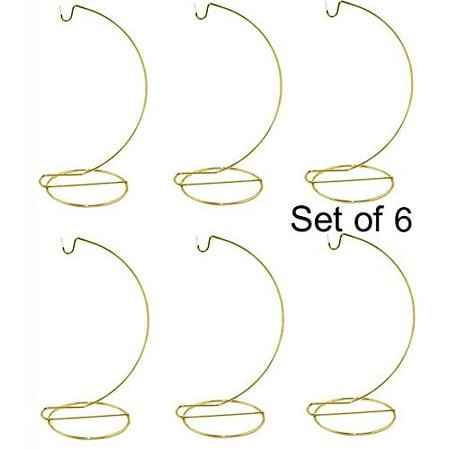 Ornament Hangers Stands Creative Hobbies Ornament Display Stand Hanger Holder - 8 Inch Tall Gold ~Pack of 6 Stands ()