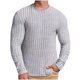 thumbnail image 2 of pstuiky Camisas de manga larga abrigadas para hombre, Blusas casuales de cuello redondo y manga larga de color liso para hombre camisetas de hombre m, 2 of 6