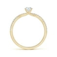 thumbnail image 2 of ANGARA Natural Twist Shank Diamond Engagement Ring in 14K Yellow Gold for Women (Size-4.5mm| Color-G| Clarity-VS2) | April Birthstone, Anniversary, Jewelry Gift for Women | Natural Diamond Ring, 2 of 9