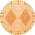 thumbnail image 1 of Ahgly Company Indoor Round Southwestern Orange Country Area Rugs, 3' Round, 1 of 1