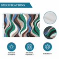 thumbnail image 6 of Green Blue Brown Moire Placemats Set of 6, Modern Abstract Art Placemats for Dining Table, Place Mats for Kitchen Tabletop, Waterproof Wipeable Dining Table Mats Set, 6 of 9
