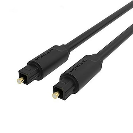 Optical Digital Audio Cable Vention Home Theater Fiber Optic Toslink Male to Male Gold Plated Optical Cables Best For Playstation & Xbox Black 2M (Best Male Roles In Theatre)