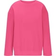 thumbnail image 5 of Kids' Sweatshirt Oversized Dropped Shoulder Crewneck Long Sleeve Casual Pullover Basic Comfortable Solid Color Fall Top, 5 of 6