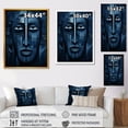 thumbnail image 4 of Designart "Midnight African Mask in Blue I" People Framed Wall Art - Global Blue African American Art Hallway Framed Wall Art Decor, 4 of 6