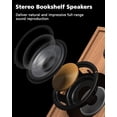 thumbnail image 2 of Tocadiscos de vinilo con Bluetooth, altavoces estéreo de estantería de 36 vatios, sistema Hi-Fi con cartucho magnético, grabación USB y parada automática, 2 of 5
