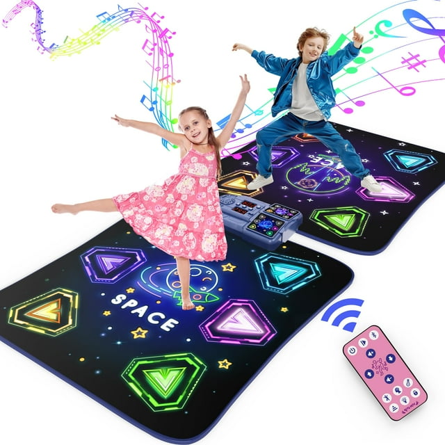 Alfombra de baile ANNKIE para niños de 3 a 12 años con 12 botones iluminados