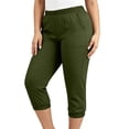 thumbnail image 4 of Maean Women's Plus Size Capri Pants Straight Leg Jogger Elastic Waist Cropped Pant Casual Capris with Pockets, 4 of 7