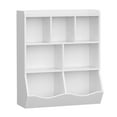 thumbnail image 1 of Estantería para Juguetes de 3 Niveles en Blanco, Librero de 7 Compartimentos para Sala, Dormitorio o Cuarto de Juegos, 1 of 7