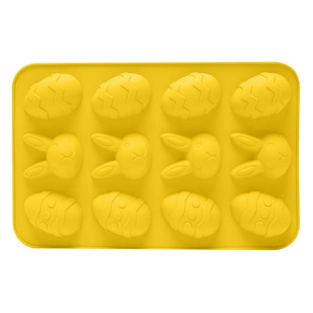 

Mackneog Easter Eggs Silicone Mould Easter Bunny Silicon Moulds For Chocolate Eggs Shaped Mould Baking Pan Cake Mould Yellow One Size