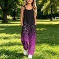 thumbnail image 2 of Fancifize Kids Girls Sleeveless Overalls Pants Casual Loose Straight Leg Jumpsuits Teens Printed Tie Dye Rompers 5-16 Years, 2 of 8