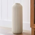 thumbnail image 5 of Better Homes & Gardens 22" Speckled Ribbed Ceramic Floor Vase, Cream White, 5 of 7