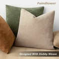 thumbnail image 5 of SUSIELADY Pack of 2 Decorative Throw Pillow Covers, 22x22 Inch, Soft Textured Square Cushion Covers with Zipper for Sofa, Couch, Bed, Living Room, Farmhouse, Cozy Accent Pillows, Irish Cream, 5 of 7