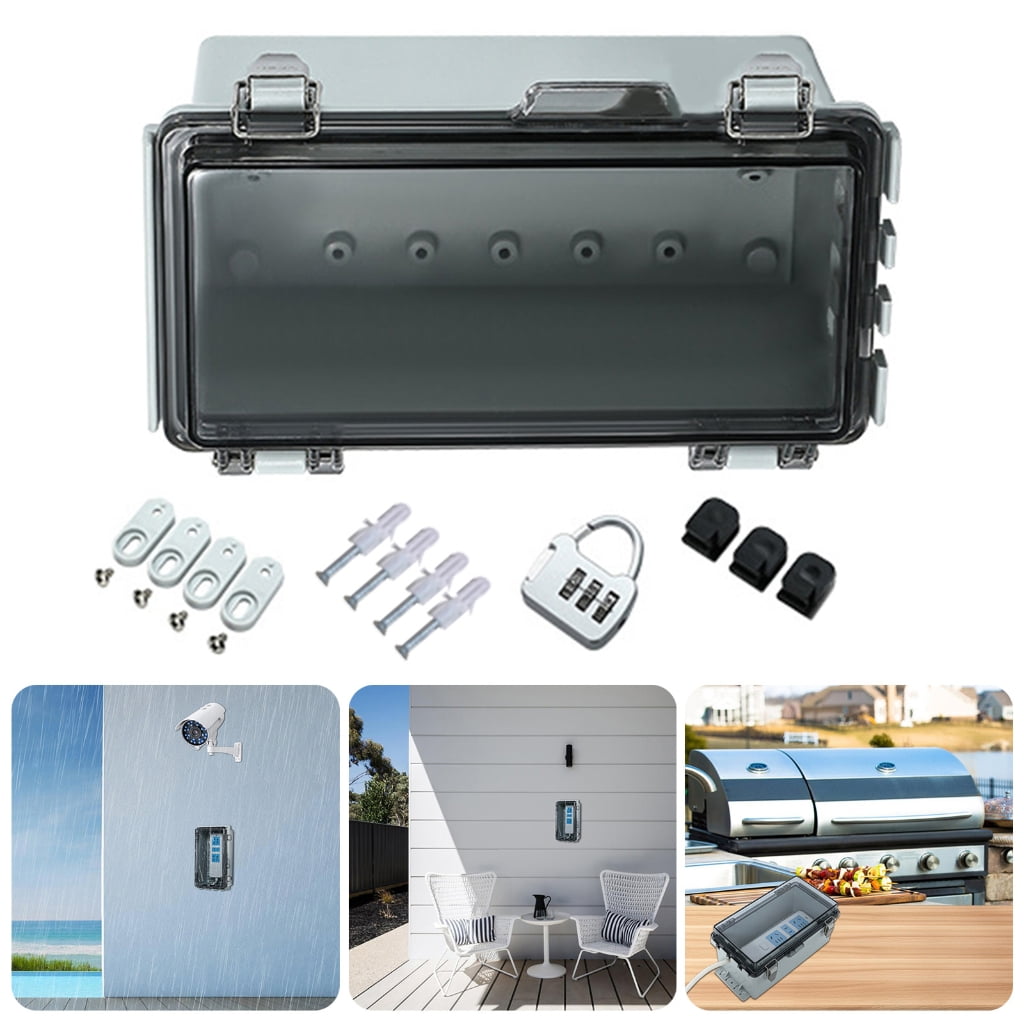 Waterproof Designs Junctions Box Outdoor Electrical Enclosures With Lock and Mounting Accessories Garden Supplies