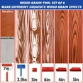thumbnail image 3 of Wood Grain Tool, 11pcs Wood Graining Tool Set 7" Wood Grain Roller Wood Grain Painting Tool Natural Woodgrain Maker Paint Look Like Wood for Wall Room Decoration, 3 of 7