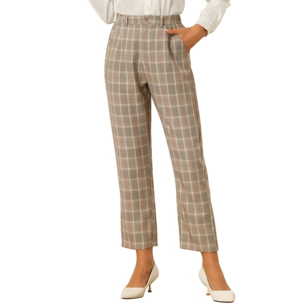 Pantalones de tobillo de trabajo Allegra K Caqui L