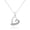 White Gold Color, variant on Women's Heart Necklace Hollow Clavicle Chain
