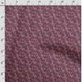 thumbnail image 3 of Soimoi Floral Print,Cotton Cambric, Quilting Fabric Sold by The Yard 42 Inch Wide, Medium Weight Cotton Fabric, SewingSupplies,Pink, 3 of 5