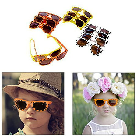 Dazzling Toys Animal Print Sunglasses Assortment - Pack of 12 - Leopard, Tiger and Zebra Styles