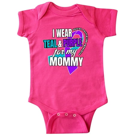 

Inktastic Suicide Prevention I Wear Teal and Purple for My Mommy Gift Baby Boy or Baby Girl Bodysuit