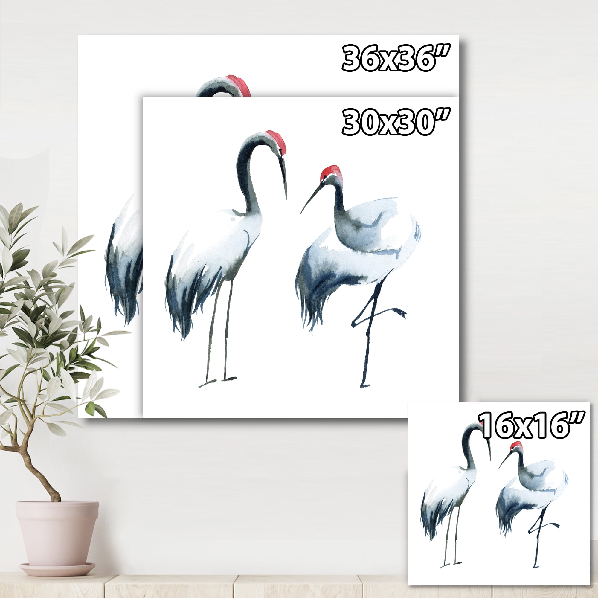 Designart ' Two Monochrome Shadoofs ' Farmhouse Canvas Wall Art Print