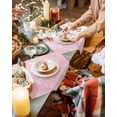 thumbnail image 2 of Christmas Placemats Set of 4, Pink White Snowflakes Pattern Heat Resistant Washable Table Place Mats Winter Cotton Table Linens Party Holiday Decor for Kitchen Dining Outdoor Indoor, 2 of 6