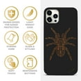 thumbnail image 4 of Case Yard Wooden Case for iPhone-12-Pro-Max Soft TPU Silicone cover Slim Fit Shockproof Wood Protective Phone Cover for Girls Boys Men and Women Supports Wireless Charging Tarantula Design, 4 of 7