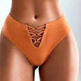 thumbnail image 2 of Levmjia Women Thong Underwear Hollowed Out Mid Waisted High Elasticity Solid Color Seamless Breathable No Show Panties Daily Wear Comfort Stretch Fit, 2 of 5