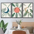 thumbnail image 3 of PixonSign Framed Canvas Print Wall Art Set Crescent Moon Sun Forest Plants Nature Floral Illustrations Modern Art Minimalism Decorative Botanical for Living Room, Bedroom, Office - 16"x24"x3 Black, 3 of 5