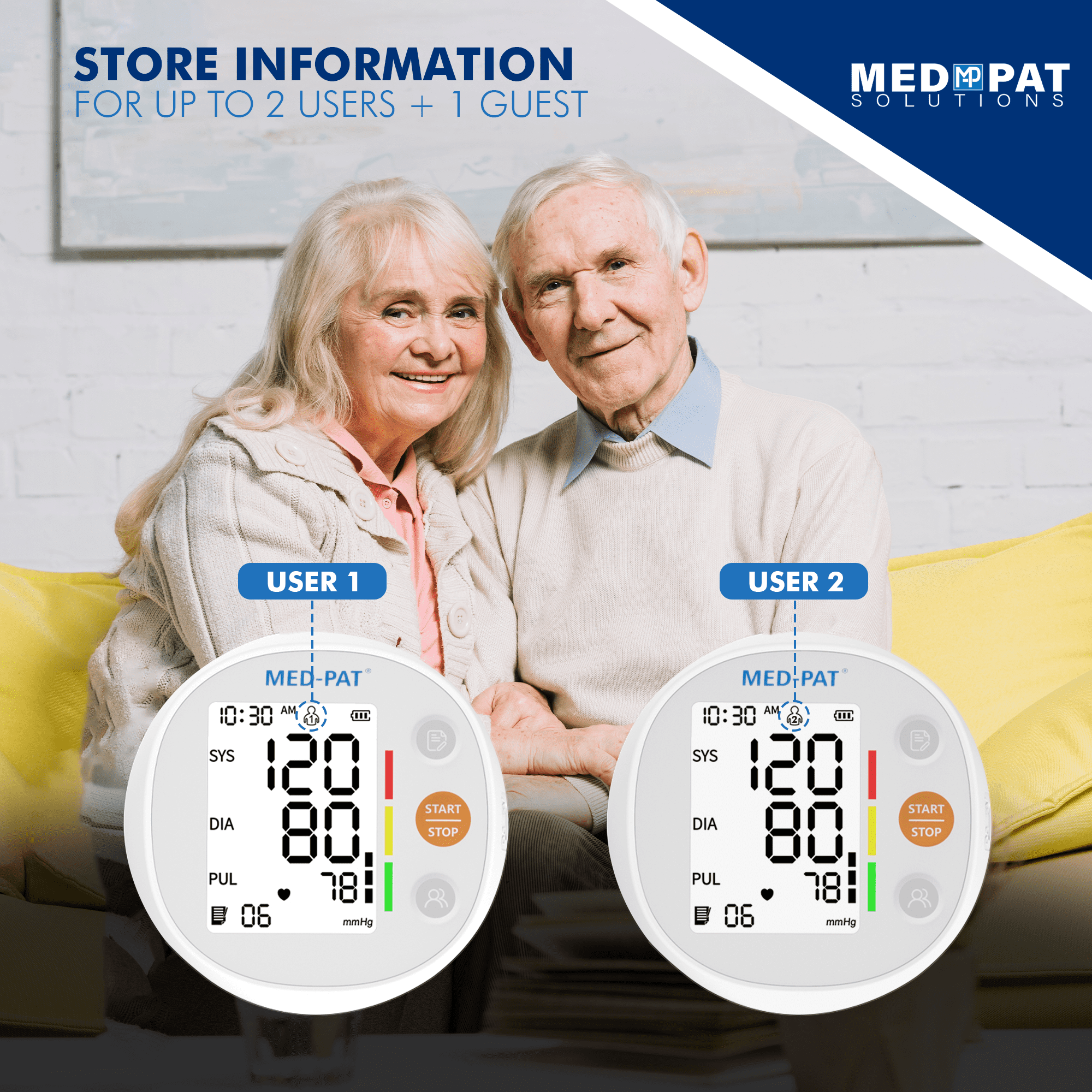 Med-Pat Digital Automatic Upper Arm Blood Pressure Monitor, HSA Approved