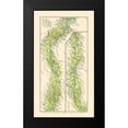 thumbnail image 2 of Baedeker 10x14 Black Modern Framed Museum Art Print Titled - Nile Abu Qurqas Nagaa Hammadi Egypt - Baedeker, 2 of 5