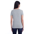 thumbnail image 2 of Threadfast Apparel Ladies' Invisible Stripe V-Neck T-Shirt - 252RV, 2 of 3