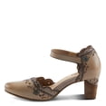thumbnail image 3 of Spring Step L'Artiste Sayyes Mary Jane Heels | Baroque-Inspired Leather Pumps with Floral Embroidery, 3 of 9
