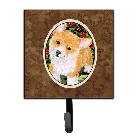 Carolines Treasures SS8823SH4 Corgi Leash Holder or Key Hook, Small, Multicolor