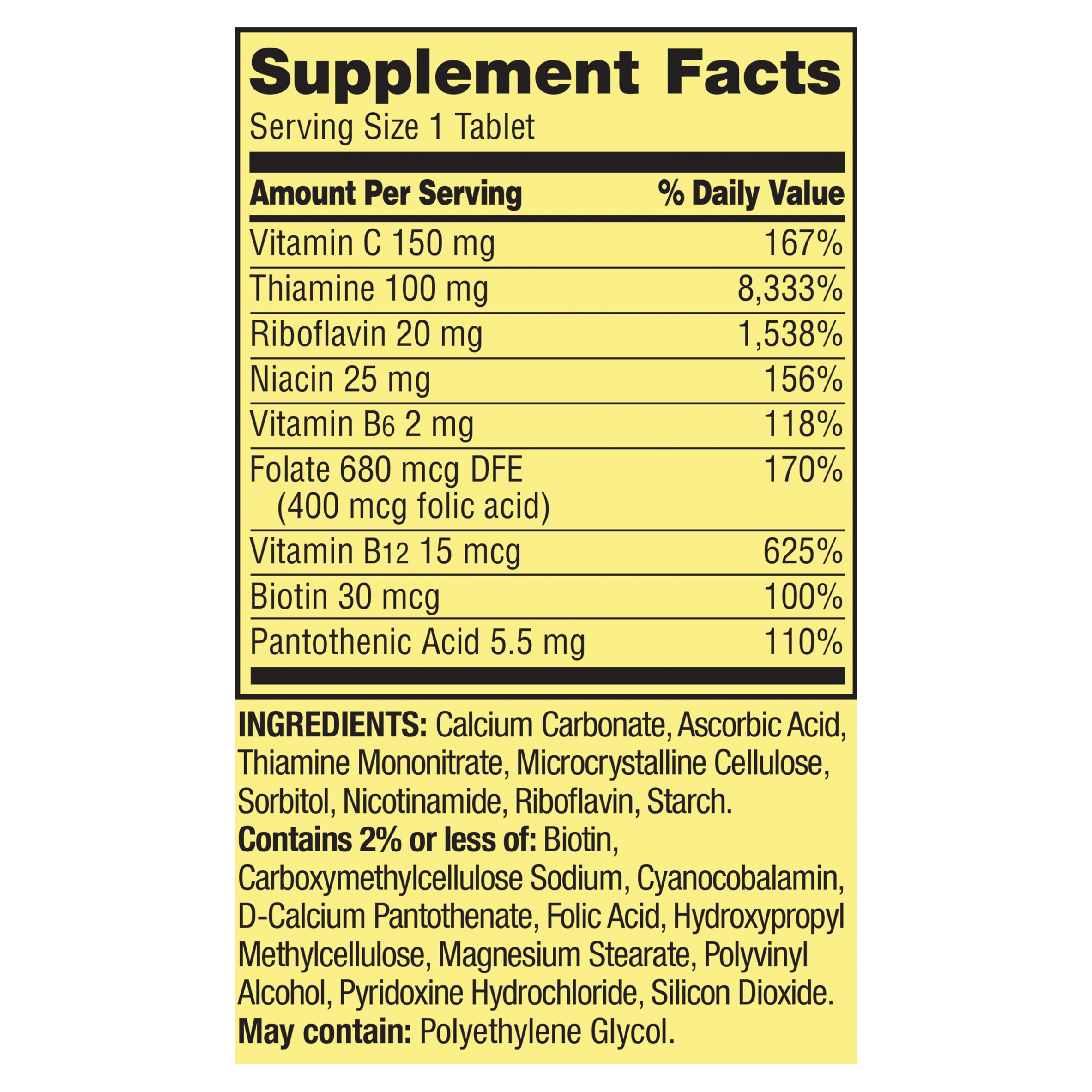 Spring Valley Super B Complex Tablets 100 Count Walmart Com