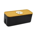 thumbnail image 2 of Caja de gestión de cables, caja oculta de almacenamiento, gestión de cables, caja de regleta para adaptadores, protege las tomas de corriente de los Negro Amarillo, 2 of 9