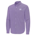 thumbnail image 2 of Men's Antigua Purple Kansas State Wildcats Porter Woven Tri-Blend Long Sleeve Button-Down Shirt, 2 of 3