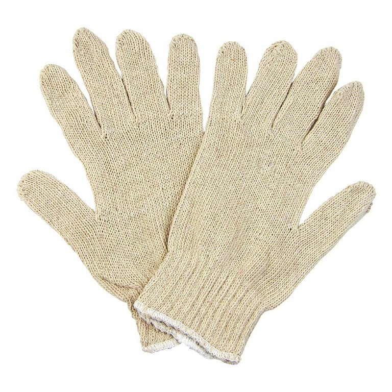 Beige Poly Cotton Work Gloves - 10 Gauge