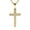 Gold, variant on Mens Iced Out Cross Cz Inlay Pendant 18k Gold Plated Stainless Steel Hip-Hop Necklace 24" Gold
