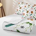 thumbnail image 4 of Erosebridal Bow Gingerbread Man Twin Quilt Set, Candy Cane Twin Coverlet Set, Off White Tan, 2pcs, 1 Bedspread and 1 Pillowcase, 4 of 7
