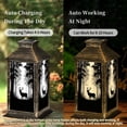 thumbnail image 2 of Hanging Solar Lantern Deer antlers posing forest silhouettes trees LED Lanterns Outdoor Waterproof Garden Decor Lights Gifts for Women, 2 of 8