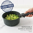thumbnail image 2 of Country Kitchen Pots and Pans Set 13-Piece, Nonstick Cookware Set with Removable Handles, Speckled Black, 2 of 9