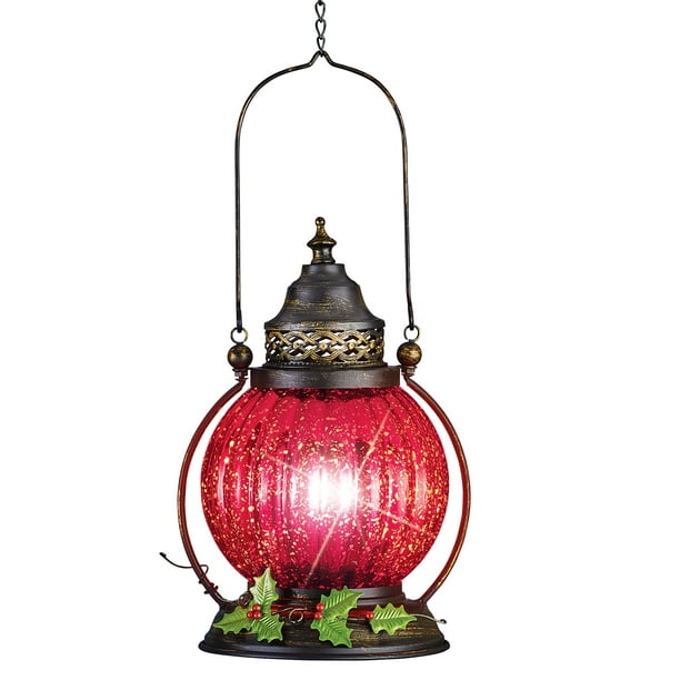 Solar Powered Holiday Gazing Ball Lantern