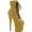 Mustard Faux Suede/Mustard Faux Suede, variant on Women's Pleaser Flamingo 1020FS Heeled Ankle Bootie