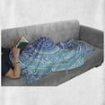 thumbnail image 6 of Ethnic Soft Flannel Fleece Throw Blanket, Universe Cultural Center Point Balance Theme, Cozy Plush for Indoor and Outdoor Use, 70" x 90", Pale Blue, by Ambesonne, 6 of 6