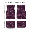 thumbnail image 3 of Uemuo Car Floor Mats - Snowflakes and Hearts Pattern Carpet Floor Mats for Cars, Auto Accessories Front & Rear Car Floor Foot Mat Sets of 4 Pieces, 3 of 6