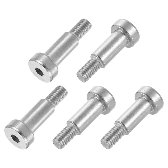 Uxcell 6 Pack 304 Stainless Steel Shoulder Bolt 8mm Shoulder Dia 16mm Shoulder Length M6 Thread Hex Socket Shoulder Bolts for Textile Hydraulic Injection Molding Machinery Industries