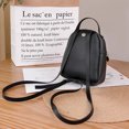 thumbnail image 3 of Women Faux Leather Backpack Solid Color Mini Shoulder Bag Mini Phone Backpack, 3 of 10