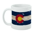 thumbnail image 3 of Rustic Distressed Colorado State Flag White Mug, 3 of 4